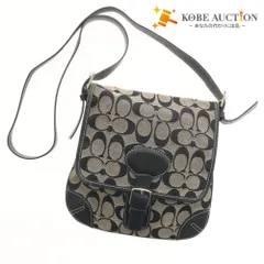 ■ コーチ ショルダーバッグ シグネチャー キャンバス A3J-6079 鞄 斜め掛け シルバー金具 レディース ブラック