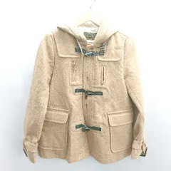 ◇ ⊇ nano universe ナノ ユニバース 長袖 ダッフルコート サイズ38 ベージュ レディース E  【1503060032428】