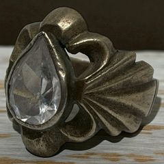 リング 指輪 グラス 百合 デザイン 約20号 無骨 大 デザイン インディアンジュエリー インディアン アクセサリー ビンテージ 50s ~ 60s 70s 80s 90S ナバホ族 天然石 メンズ レディス 一点物 アンティーク 2502 3980 p10
