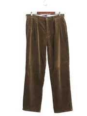 【お得なクーポン配布中!】 90s ポロ ラルフローレン 太畝 コーデュロイ パンツ 実寸 36 33 程 オールド スラックス ストレート ツータック コーズ ヘビーウェイト 緑