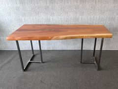 ケヤキ一枚板　アイアン脚　155cm