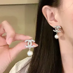 【今日特価】Chanel 中古 ダブル C イヤリング オリジナルリプリカロゴ 国内送料無料！在庫限定セール価格