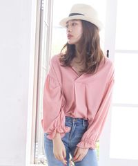 フレア袖シフォンブラウス　メーカー希望小売価格4,300円
