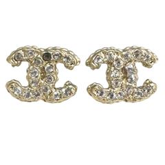 【正規品】CHANEL (シャネル) ストーン ピアス A13A 片耳 CHANEL シャネル ピアス ココマーク ラインストーン ゴールド