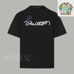 【今日WTO】LOUIS VUITTON アートサイン発泡ロゴ T シャツ-XJ82