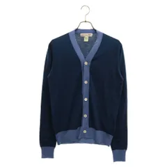 COMME des GARCONS SHIRT (コムデギャルソンシャツ) 11AW ツートーンVネック薄手カーディガン ネイビー W19620のサムネイル