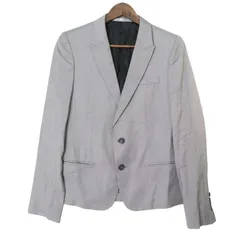 【美品】 UNTITLED MEN アンタイトル メン 通年★ 背抜き 2B テーラード ジャケット Sz.48 メンズ グレー 日本製