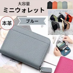 ★5色展開★ブルー お洒落 コインケース ミニ財布 小銭入れ  スキミング防止