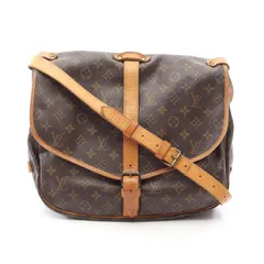 ルイ・ヴィトン LOUIS VUITTON ショルダーバッグ ソミュール35 M42254 PVCコーティングキャンバス レザー ソミュール35 レディース Used B