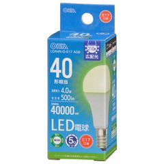 新品 オーム(OHM) 電機 LED電球小形 E17 40形相当/40W相当 昼白色 密閉器具対応 断熱材施工器具対応 ミニクリプトン形 5年 LDA4N-G-E17 AG6 06-5540