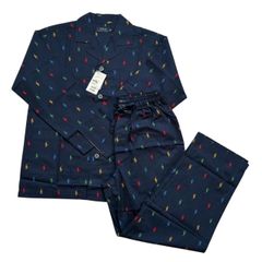 未使用　POLO RALPH LAUREN ラルフローレン アパレル パジャマ ネイビー マルチ 綿　メンズM