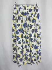 ◇ Θ IENA イエナ 花柄　ウエストゴム マキシ フレアー スカート サイズM イエロー系 レディース E  【1409100053715】