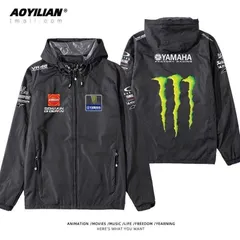 YAMAHA ヤマハ ジャケット スレーシング モンスターエナジー バイクウエアグッズ 防寒 防風 自転車 登山 長袖 ブラック