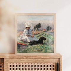 [額縁付き] 犬を連れた女性 ピエール・ボナール アートポスター 名画 絵画 北欧 天然木ポスターフレーム モダン インテリア おしゃれ BROOMIN APFS017