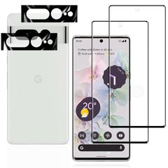 【在庫処分】2枚 FOR 2枚 Google Pixel 7 7 Pro 用のカメラ Pro 強化ガラス FOR Pixel Google Pixel Google 7 Pro + 用のガラスフィルム 液晶保護フィルム ブラックエッジガラスフィルム 全面保護