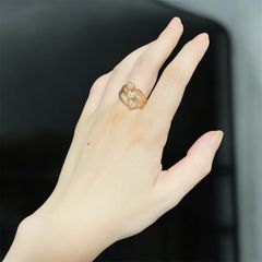ハートの軌跡 ゴールドリング 指輪 トリプルハート 華奢 フリーサイズ