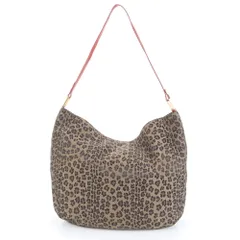 ヴィンテージ フェンディ レオパード ヒョウ柄 レザー ショルダーバッグ 肩掛け トート ハンド ブラウン A4 レディース ERE CP12-7【中古】