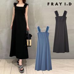 【爆速配送】【SALE40%OFF】【即納】 フレイアイディー FRAY I.D ワンピース 25春夏 カップ付きチュールコンビカットキャミワンピース ロング丈 ノースリーブ ドレス 結婚式 fwco252095