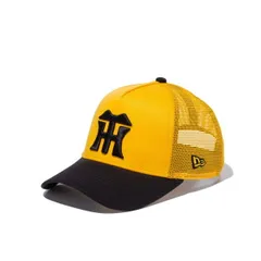 [即納]キッズモデル　NEWERA ニューエラ Youth 9FORTY A-Frame トラッカー 阪神タイガース Aゴールド ブラックバイザー  男の子 ボーイズ 女の子 ガールズ キャップ 帽子 小物 アクセサリー  NEW ERA KIDS 送料無料