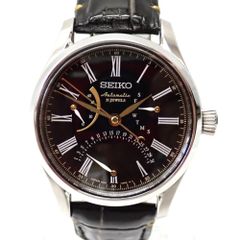 Ft628082 セイコー 腕時計 プレザージュ 漆ダイアル 6R24-00F0 ブラック文字盤 SEIKO 中古