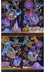 【中古】ノート・メモ帳 集合(フェイス/花火) メモセット(4個セット) 「ディズニー」 東京ディズニーリゾート限定