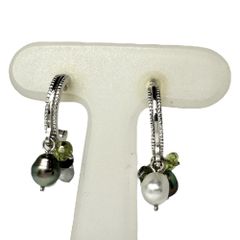 2WAY パール/真珠 ペリドット ピアス K18WGホワイトゴールド 18金  5.3g レディース 【中古】【真子質店】【NN】