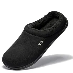 ブラック_24.5 cm 3E Newdenber スリッパ ルームシューズ ボア付き 冬用 防寒 あったか ファー付き サボシューズ クロッグシューズ サンダル 24.5 cm, ブラック, measurement_24_point_5_centimeter