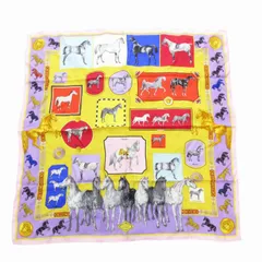 ヴェルサーチ ヴェルサーチェ VERSACE 美品 スカーフ 総柄 馬  