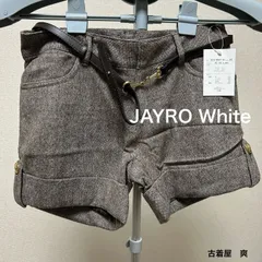 No.271 JAYRO whiteベルト付きツイードショートパンツ　ウエスト59ヒップ86