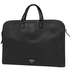 【美品】PRADA プラダ　ビジネスバッグ Prada プラダ サフィアーノレザー ビジネスバッグ | ブラック
