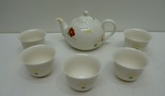 【未使用品】醍醐窯　花つづれ　茶器揃　急須1　湯吞5