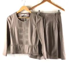 スタイルコム Style com スーツ ジャケット 長袖 スカート 裏地付き ファスナー セットアップ 東京スタイル ベージュ系 2025072200033