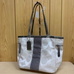 87 COACH コーチ シグネチャー キャンバス ハンドバッグ 13280