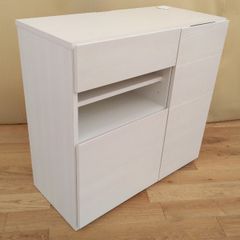 ニトリ］ミドルレンジボード (ソレル80MRB WH )キッチン収納・食器棚