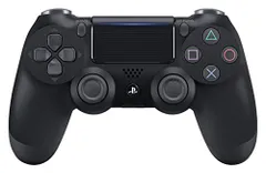 【純正品】ワイヤレスコントローラー (DUALSHOCK 4) ジェット・ブラック (CUH-ZCT2J)(中古品)