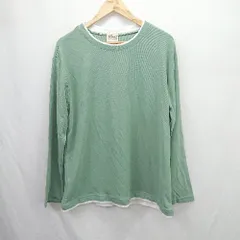 ◇ ⊂ GLOSTER グロスター 長袖 Tシャツ サイズL カーキ系 メンズ E  【1506130001089】のサムネイル
