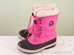 Y110 キッズ SOREL スノーブーツ ウィンターブーツ 濃ピンク 22cm