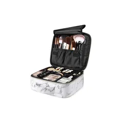 プロ用 メイクボックス Luxspire コスメボックス メイクブラシバッグ 化粧ポーチ コスメポーチ メイクポーチ 仕切り 持ち運び 防塵 收納 置き方調整可能 通勤・出張・旅行用 機能的收納 大容量 置き方が調整できる 衝撃吸収 化粧品収納 収納ケース 0
