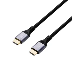 エレコム HDMI ケーブル ウルトラハイスピード 3m 8K/60Hz ナイロンメッシュ アルミコネクタ 【Ultra High Speed HDMI Cable認証品】 HDMI2.1 超高速 テレビ・パソコン・ゲーム機などに ブラック ECDH-HD21