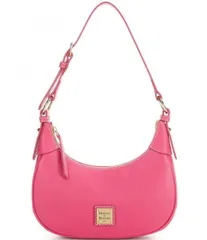 【送料無料】 ドーネイアンドバーク レディース ショルダーバッグ バッグ Lucca Pebbled Leather Hobo Baguette Shoulder Bag Fuchsia