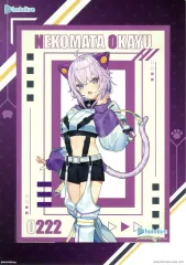【中古】雑貨 猫又おかゆ(背景：ホワイト) ビジュアルボード 「一番くじ ホロライブ ～Cyberpunk Style～」 ビジュアルボード賞