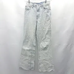 ◇ Θ w closet ダブルクローゼット バックウエストゴム ブーツカット デニム サイズ S ブルー系 レディース E  【1411280035979】