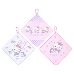 【在庫処分】サンリオ(SANRIO) ループ付きタオル3枚セット ハローキティ 子供用 抗菌加工 名前スペース付き 保育園 幼稚園 249483