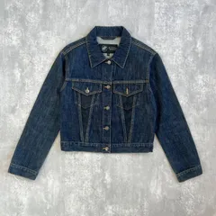 HUNTING WORLD ハンティングワールド レザー × デニムジャケット 牛革 イタリア製 短丈 44サイズ レディース S276 美品