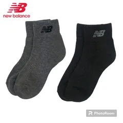 31-00174 New balance ニューバランス ソックス 2足組 キッズ 19～21cm ブラック・グレー