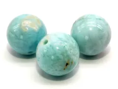 3粒売り ラリマー 4mm パワーストーン バラ売り 天然石 パワーストーン ばら売り ビーズ 穴あき 3玉売り アクセサリー