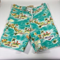 【新品】Hollister サーフパンツ 水着 S イエローグリーン 海やリゾートに【M6】