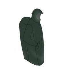 訳あり　現行品　デカトロン　FORCLAZ (フォルクラ) 登山・トレッキング レインポンチョ - MT500 - 60L S-Mサイズ　サンプル品　タグなし