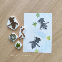 出目金のはんこセット　消しゴムはんこ　はんこ　スタンプ