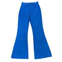 MOUSSY JW BELL BOTTOM ハイウエスト ベルボトム ブーツカットデニム ネイビー サイズ24 レディースXS マウジー